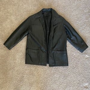 Banana Republic 100% Leather Men’s black jacket